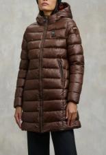 BLAUER GIUBBETTO DONNA LUNGO MICRO RIP ADELAIDE Castagna Interno Ruggine Scuro