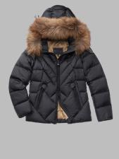 BLAUER PIUMINO A LINEE GEOMETRICHE INTRECCIATE COURTNEY NERO