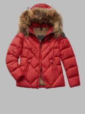 BLAUER PIUMINO A LINEE GEOMETRICHE INTRECCIATE COURTNEY ROSSO