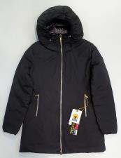 CIESSE PIUMINI KALIE GIACCA DONNA LUNGA REVERSIBILE CON CAPPUCCIO NERO NERO