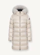 COLMAR GIACCA LUNGA CANGIANTE CON CAPPUCCIO FISSO BIANCO
