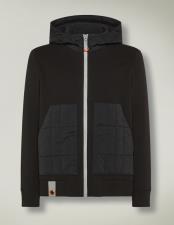 DEKKER KEREL BMAT Felpa hybrid con dettagli in nylon NERO