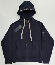 FELPA BLAUER APERTA CON CAPPUCCIO BLU
