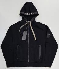 FELPA BLAUER APERTA CON CAPPUCCIO NERO