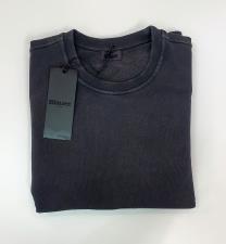 FELPA BLAUER GIROCOLLO IN COTONE NERO