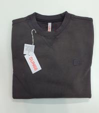 FELPA SUN 68 UOMO GIROCOLLO GRIGIO SCURO