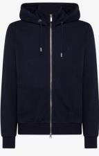 FELPA SUN68 UOMO CON CAPPUCCIO HOOD ZIP COTTON FL NAVY BLUE