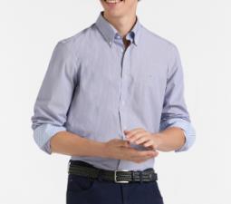 HARMONT E BLAINE Camicia A Microrighe Con Bassotto BLU