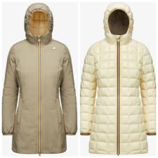 K WAY DENISE ECO STRETCH THERMO DOUBLE BEIGE TAUPE E BEIGE
