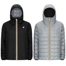 K WAY GIACCA DONNA MARGUERITE THERMO PLUS 2 DOUBLE NERO PURO GRIGIO MD