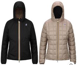 K WAY LILY THERMO PLUS 2 REVERSIBLE NERO BEIGE