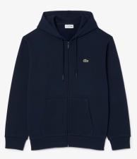 LACOSTE FELPA APERTA CON CAPPUCCIO BLU