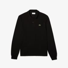 LACOSTE POLO ORIGINALE L.12.12 A MANICHE LUNGHE NERO