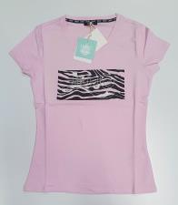 LIU JO DONNA TSHIRT ECOSOSTENIBILE CON LOGO ROSA
