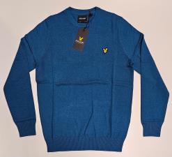 LYLE & SCOTT COTTON MERINO CREW JUMPER MAGLIONE TURCHESE
