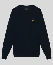 LYLE E SCOTT Cotton Merino Crew Neck Jumper BLU
