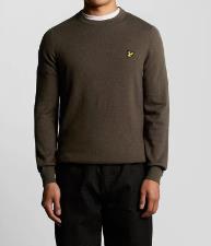 LYLE E SCOTT Cotton Merino Crew Neck Jumper ESPRESSO