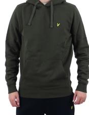 LYLE & SCOTT FELPA CON CAPPUCCIO OLIVE