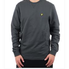 LYLE & SCOTT FELPA GIROCOLLO GRIGIO SCURO