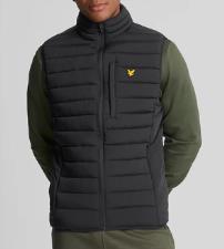 LYLE E SCOTT GILET STRECH LIGHTWEIGHT QUILTED JET BLACK