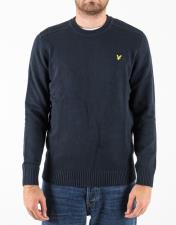 LYLE E SCOTT Maglia girocollo uomo con dettagli sulle spalle Jet DARK NAVY