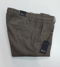 Pantalone Briglia in Flanella di Cotone Beige