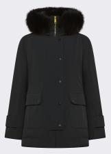 PEUTEREY BURIRAM SRTR GRS FUR Giacca corta con pelliccia di volpe NERO