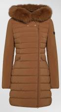 PEUTEREY PIUMINO DONNA SLIM CON PELLICCIA SERIOLA ML 04 FUR TABACCO