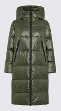 PEUTEREY SELECTRIC LKS GRS 02 Piumino lungo in nylon lucido verde