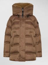 PEUTEREY TAKAN MQN 04 FUR  Puffer jacket con bordo in pelliccia nocciola