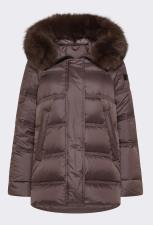 PEUTEREY TAKAN MQN 04 FUR Puffer jacket con bordo in pelliccia CAFFE