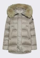 PEUTEREY TAKAN MQN 04 FUR Puffer jacket con bordo in pelliccia SESAMO