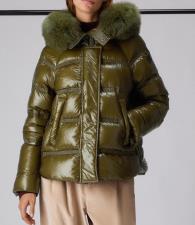 PEUTEREY TAKAN RP MID FUR  PIUMINO DONNA LUCIDO IN NYLON RIPSTOP Verde Edera