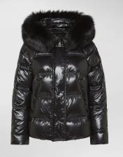 PEUTEREY TAKAN RP MID FUR PIUMINO DONNA LUCIDO IN NYLON RIPSTOP NERO