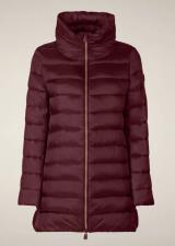 SAVE THE DUCK Piumino lungo donna animal free mod. Lydia bordeaux