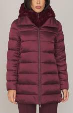 SAVE THE DUCK Piumino lungo donna animal free mod. matilda BORDO