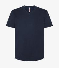 SUN 68 T SHIRT UOMO V NECK NAVY BLUE