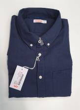 SUN68 CAMICIA UOMO SHIRT LINEN B-D L-S NAVY BLUE
