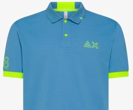 SUN68 POLO MAN LOGO FLUO S-S AVIO
