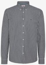 SUN68 SHIRT MICRO CHECK SMALLER COLLAR B-D L-S GRIGIO CHIARO-NERO