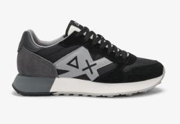 SUN68 Sneaker Jaki Solid in nylon e suede nero