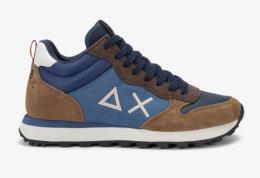 SUN68 Sneaker Tom 2.0 Solid in nylon e suede navy blue