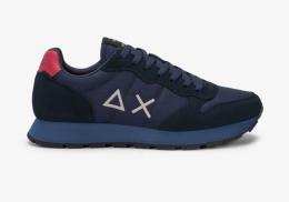 SUN68 Sneaker Tom in nylon e suede BLU