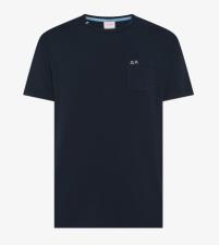 SUN68 T-shirt uomo girocollo in jersey blu navy