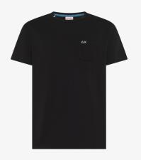 SUN68 T-shirt uomo girocollo in jersey nero
