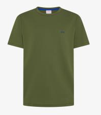 SUN68 T-shirt uomo in piquet di cotone verde scuro