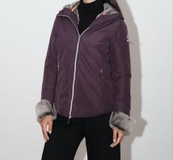 SUNS BOARDS GIUBBINO DONNA ROBERTA FUR CON CAPPUCCIO VIOLA