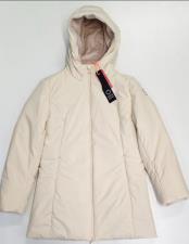 SUNS GIACCA DONNA AURELIA LONG VELOUR PANNA