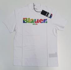 TSHIRT BLAUER MANICA CORTA BIANCO
