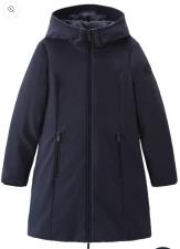WOOLRICH DONNA FIRTH DOWN PARKA MELTON BLUE